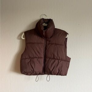 Brown Puffer Vest